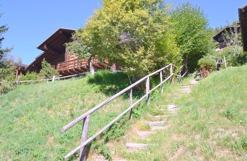 Saint-Luc Ski Chalet | Outside: cottage for 4 people, ground floor with garden and garden furniture, balcony -Interior: 80