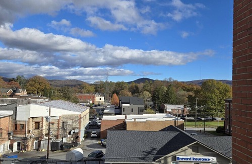Brevard Apartment | Overlooks downtown Brevard with stunning mountain views!