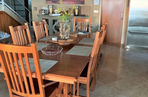 Harbor Villa | Pacific Edge Oceanfront Luxury Home with staircase to secluded sandy beach