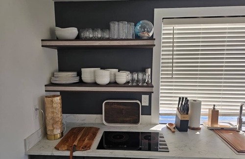 Forked River Boat Rental | Panama Float Home Riverfront Fire Pit Kayaks