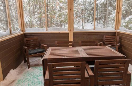 Chertsey House | Panoramic Lakefront Chalet with Hot Tub & Firepit
