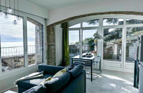 Puidoux House | Panoramic Room in the vineyard,stunning views of lake and Alps
