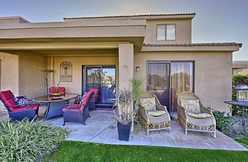 Palm Desert House | Patio & Mountain Views: Palm Desert Townhome