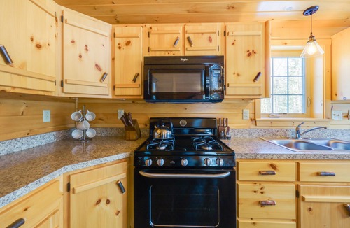 Bradford Cabin | Peaceful Bradford Cabin w/Pond & Covered Deck!