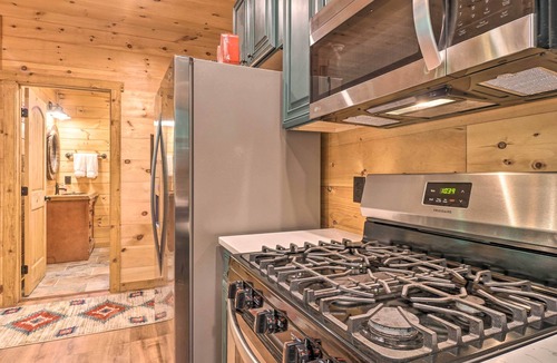 Morganton Cabin | Peaceful Cabin on 3 Private Acres: Deck & Fire Pit