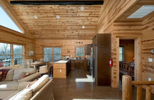 Fairview Cabin | Peaceful Cabin with mountain view! Hot tub, fire-pit and indoor fireplace!