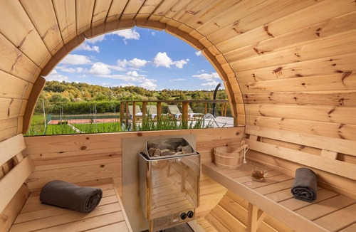 Petrinja House | Peaceful countryside retreat with pool, jacuzzi, sauna, tennis, and river views.