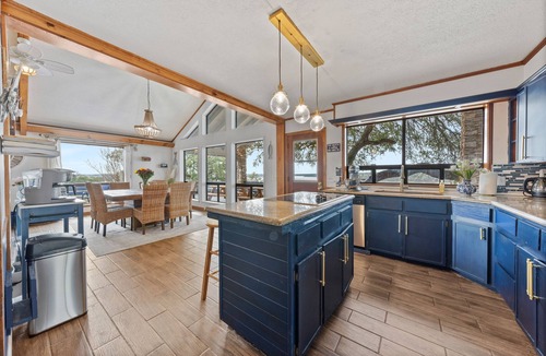 Leon Junction House | Peaceful Lake Front Home Sleeps 12