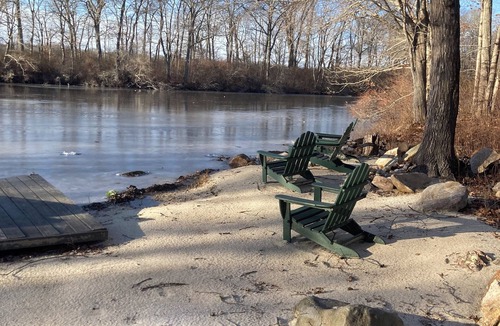 South Kingstown House | Peaceful lakefront home with panoramic views, private dock and beach.