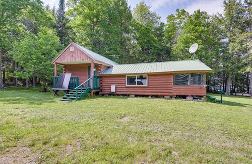 Island Falls House | Peaceful Lakefront Cabin Getaway Dock, Fire Pit!