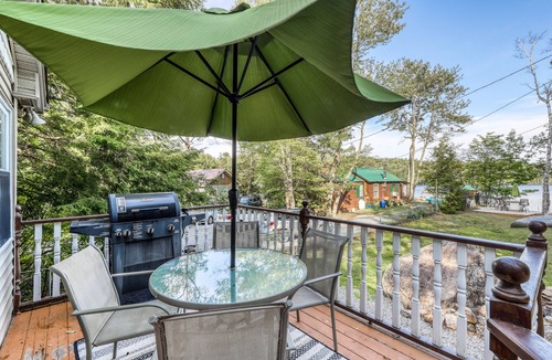 Brant Lake House | Peaceful lakefront house with private dock and sandy beach