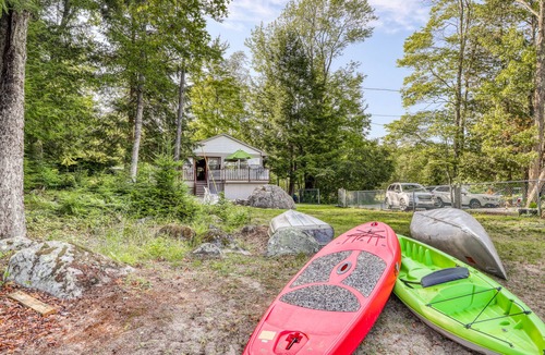 Brant Lake House | Peaceful lakefront house with private dock and sandy beach
