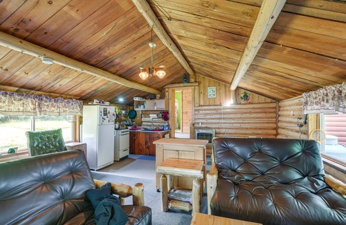 Island Falls Cabin | Peaceful Lakefront Cabin Getaway: Dock, Fire Pit!