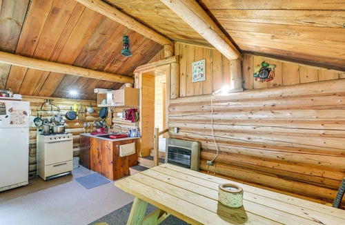 Island Falls Cabin | Peaceful Lakefront Cabin Getaway: Dock, Fire Pit!