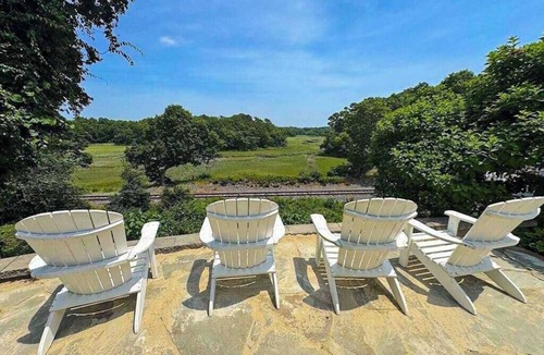 Pocasset House | Peaceful marshview escape with large sunroom, AC, outdoor firepit & dog friendly
