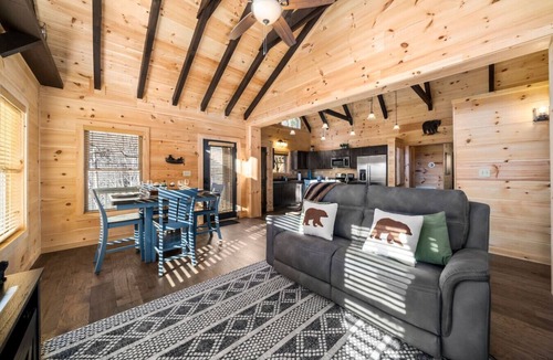 Maggie Valley Cabin | Peaceful Mountain Escape with Ridge Views & Hot Tub