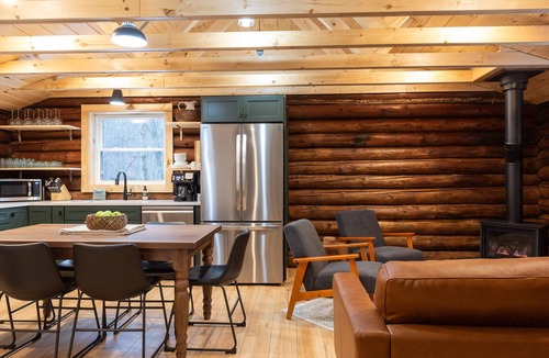 Naples Cabin | Peaceful Naples Cabin w/Deck & Stream Views