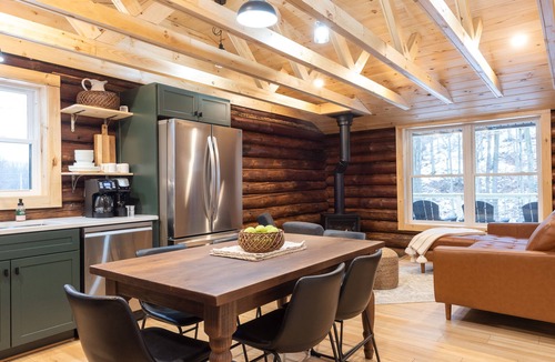 Naples Cabin | Peaceful Naples Cabin w/Deck & Stream Views