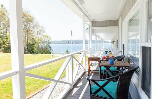 East Boothbay Condo | Peaceful! Oceanfront Sunsets With Dock and Coastal Low Tide Beach!