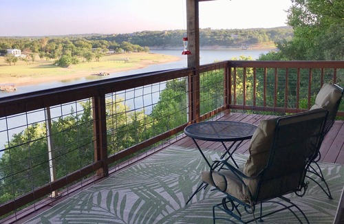 Point Pedernales House | Peaceful rustic cabin in the country overlooking the Pedernales River + Hot Tub.