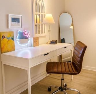 East Congress House | Peaceful Wabi-Sabi SoCo Stay with Workspace & Patio