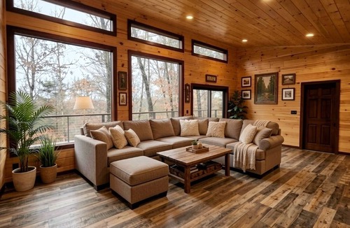 Pittsburg Cabin | Peaceful Wooded Getaway with Hot Tub, Fire Pit & Scenic Views in Pittsburg, Missouri