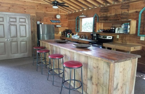 Laurel Fork House | Pebble Creek Magical Retreat 23 acres Sleeps 17 Log House Large Shelter Deck