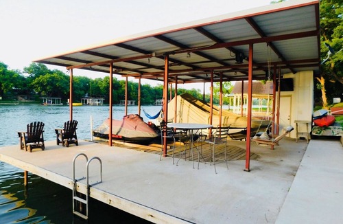 Burnet House | Pecan House located on Lake LBJ. Open water, beautiful yard, shaded pecan trees!