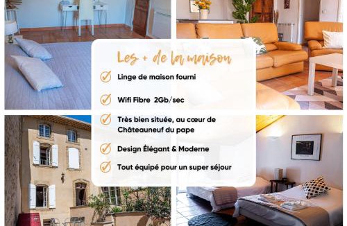 Chateauneuf-du-Pape Bed & Breakfast | Pegau bedrooms, 3 chambres au centre de Châteauneuf-du-Pape