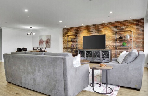 Waterville Apartment | Penthouse 1-bedroom corporate apartment in Downtown Waterville!