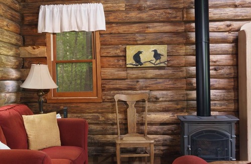 Lake Pleasant Cabin | Pet Friendly and Private: Lakefront Log Cabin on 3 acres