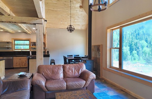 Dolores Cabin | Pet-Friendly Family Lodge Fully Stocked Kitchen Fire Pit WiFi Kids Toys