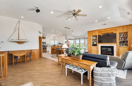 Whalehead Beach House | Pet friendly home! Elevator & amazing pool bar with TV, hot tub, deck views!
