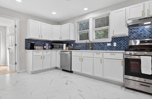 Bartlesville House | Pet Friendly, King Suite, Backyard, BBQ