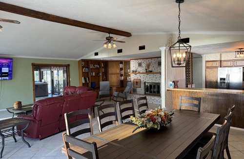 West Livingston House | Pet-Friendly Lakefront Getaway with Dock, Boat Slip & Easy Lake Living