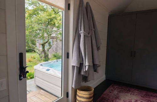 West of Town House | Pet Friendly Miacomet Home with Hot Tub and Infared Sauna!
