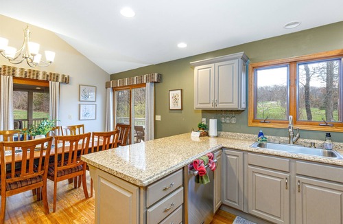 The Galena Territory House | Picture Perfect Galena Getaway on Golf Course | 4 Bed 4 Bath | Hot Tub & FirePit