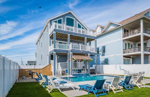 Nags Head House | Pier View Oasis - Nags Head MP 16, Oceanfront, Elevator, Theater, Pool, Hot Tub, Pets OK