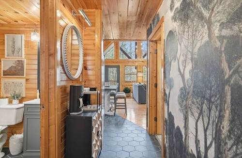 Hemlock Hills Cabin | Pine & Dandy | Arts & Crafts District Cabin w/Hot Tub & Game Features
