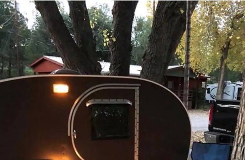 Mayhill House | Plush Tear Drop RV Nestled in the Amazing at Camp Rio