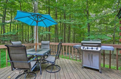 Locust Lake Village House | Pocono Log Cabin Fireplace, Fire Pits and Amenities