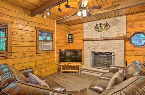 Locust Lake Village House | Pocono Log Cabin Fireplace, Fire Pits and Amenities