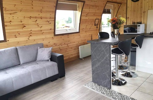 Trowse Newton Cabin | Pod 1 with Countryside view and Hot Tub