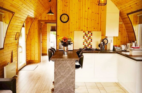 Trowse Newton Cabin | Pod 1 with Countryside view and Hot Tub