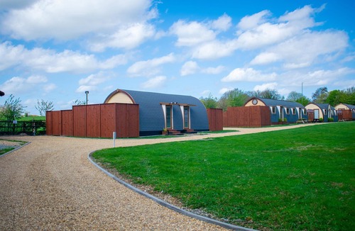 Trowse Newton Cabin | Pod 1 with Countryside view and Hot Tub