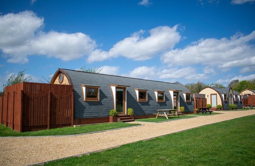 Trowse Newton Cabin | Pod 3 with Countryside view and Hot Tub