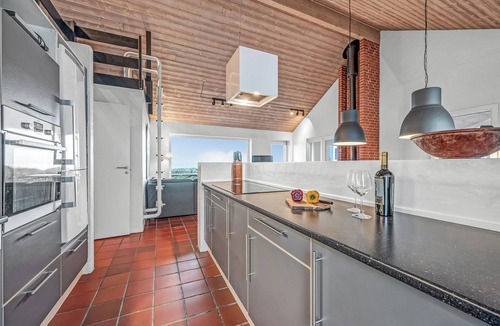 Lild Strand House | Pool and activity house with a 180-degree view of the North Sea, located at.