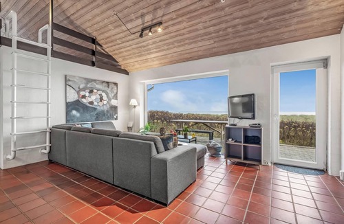 Lild Strand House | Pool and activity house with a 180-degree view of the North Sea, located at.