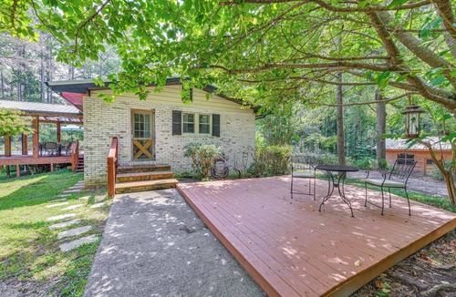 Newnan House | Pool & Deck: Pond-View Getaway in Newnan!