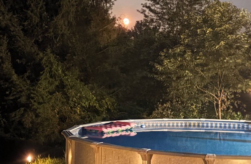 Oakland House | Pool, fire pit & minutes to Messalonskee Lake!